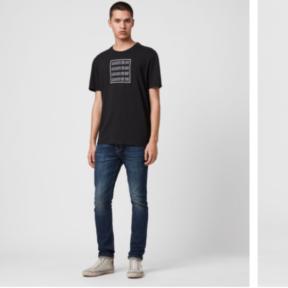 Men’s Allsaints Button Fly Cigarette Jeans